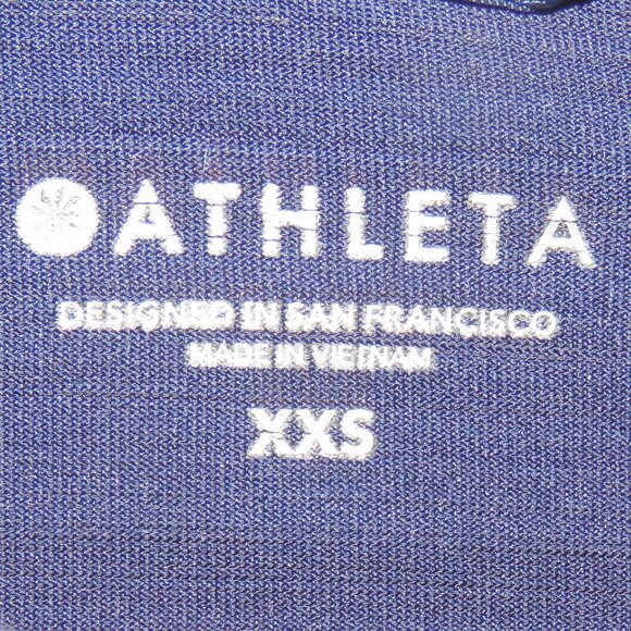 Athleta Sz XXS Heathered Blue Full Zip Mockneck Performance Jacket Thumbholes - Picture 6 of 16